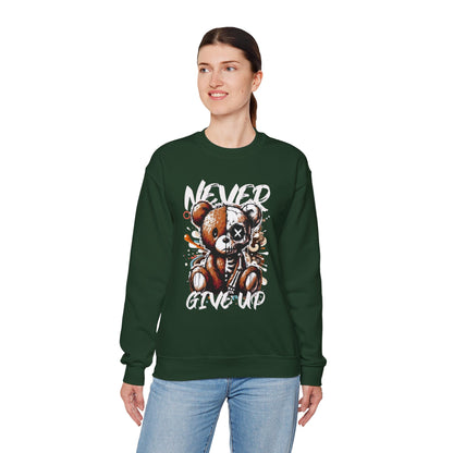 Sweatshirt - 'Never Give Up' Inspirational Design