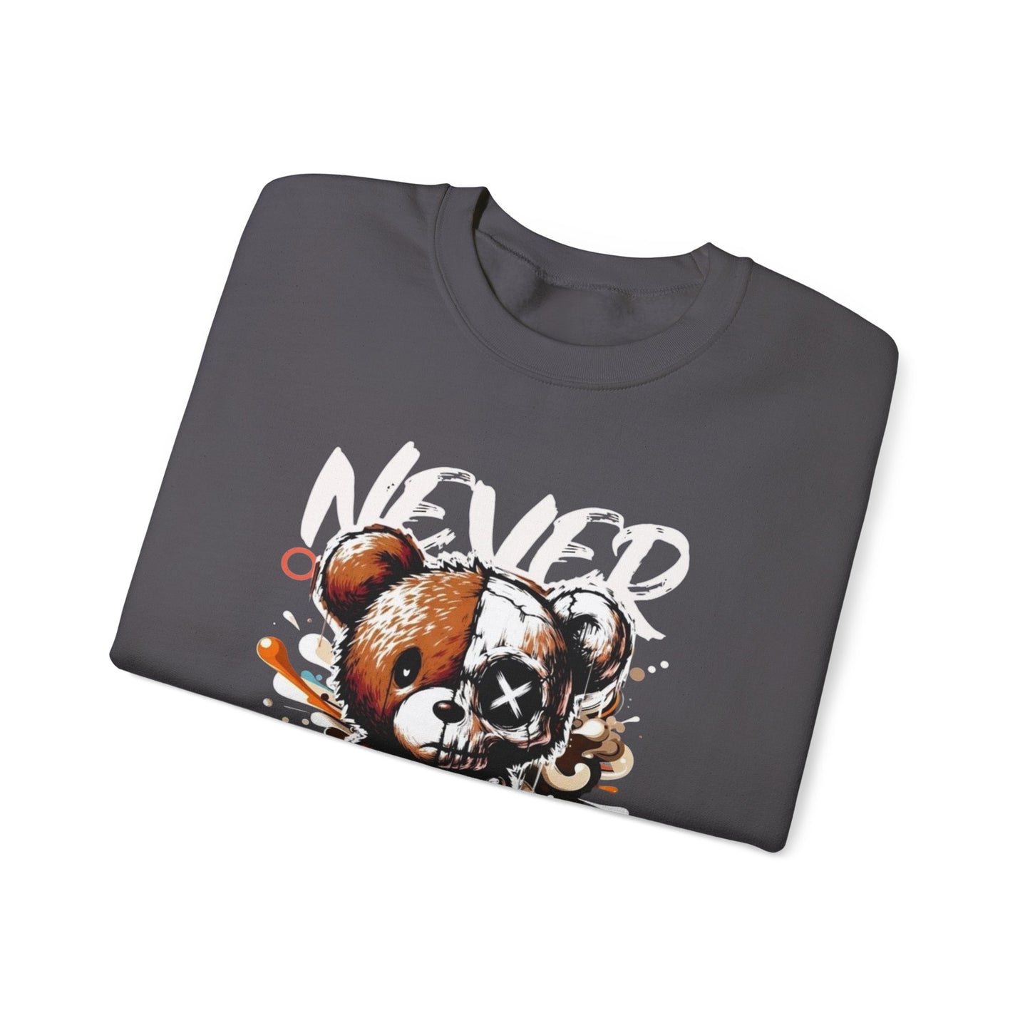 Sweatshirt - 'Never Give Up' Inspirational Design