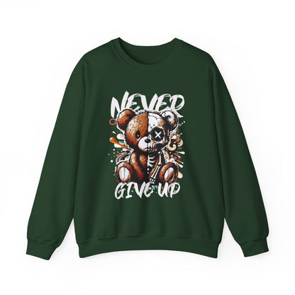 Sweatshirt - 'Never Give Up' Inspirational Design