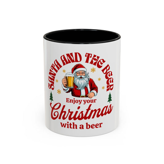 Coffee Mug - Happy Christmas with Beer Design