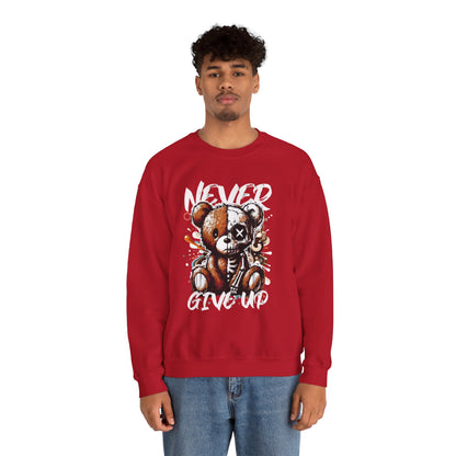 Sweatshirt - 'Never Give Up' Inspirational Design