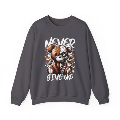 Sweatshirt - 'Never Give Up' Inspirational Design