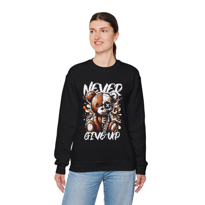 Sweatshirt - 'Never Give Up' Inspirational Design